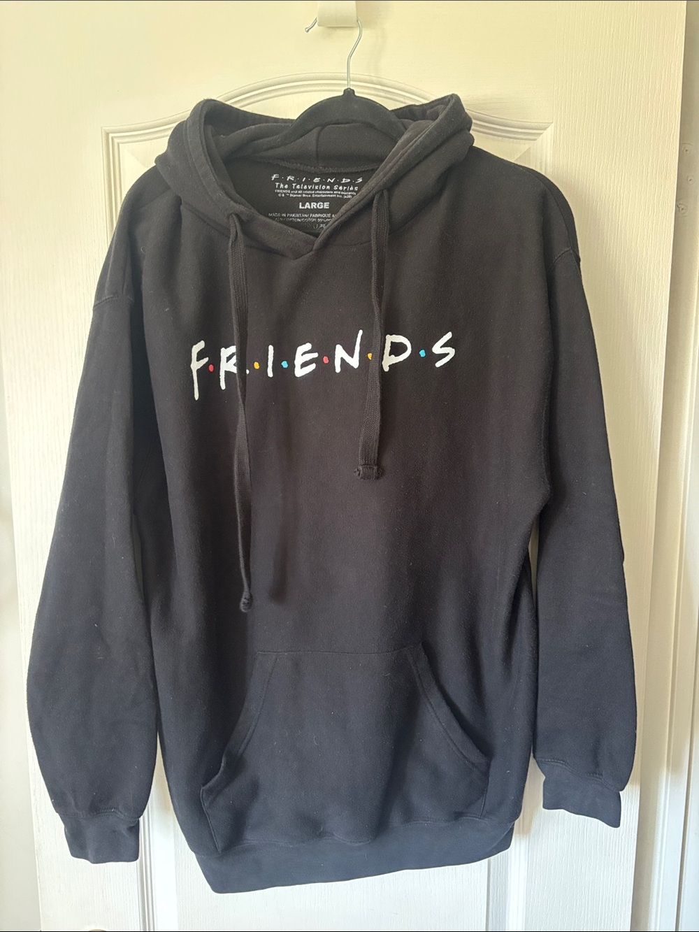 FRIENDS Logo Black Pullover Hoodie - Large
